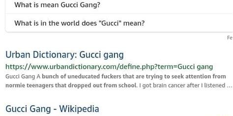 gucci row urban dictionary|Gucci style slang.